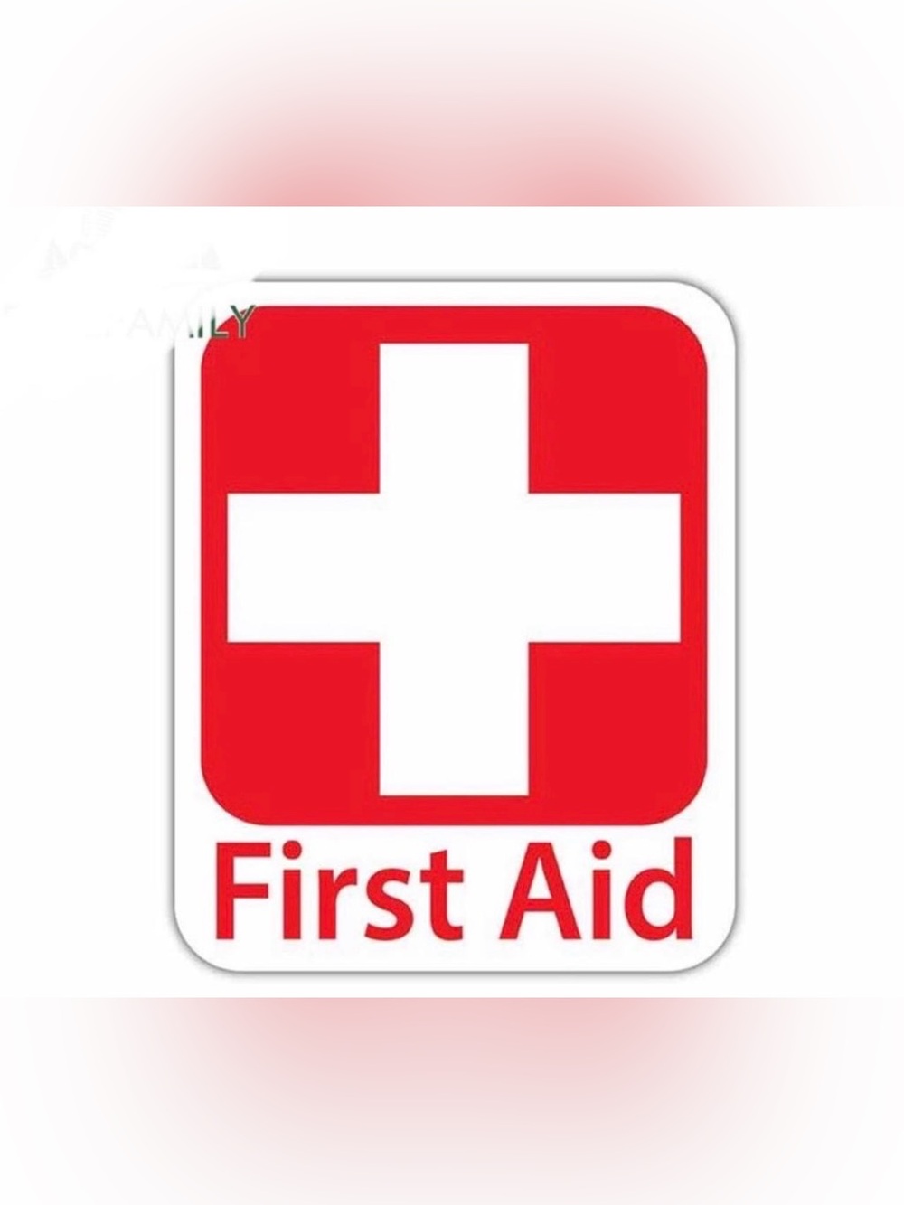 $1 First Aid window sticker $1 WITH ANY $10 ORDER OR MORE